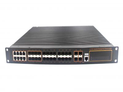 24千兆光+8千兆電+4個萬兆SFP+ 萬兆網管型機架式工業匯聚交換機 24千兆光+8千兆電+4個萬兆SFP+ 萬兆網管型機架式工業匯聚交換機